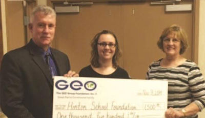 GEO Foundation Presents $1,500 for a Membership to Hinton School Foundation