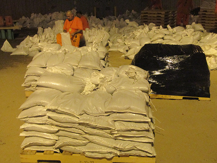 250,000 Sandbags for Flood Victims Assembled at Kingman Correctional and Rehabilitation Facility